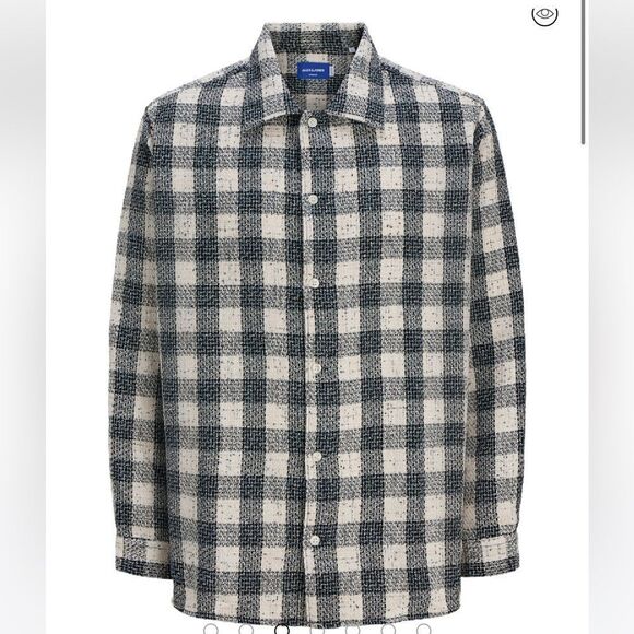 Jack&Jones Jorderek Houmd Tapestry WIDE FIT SHIRT Moonbeam L NWT in packaging - Picture 4 of 7